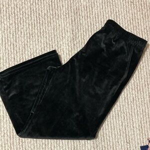 Lark & Grey - Black Velvet Pants- size Large